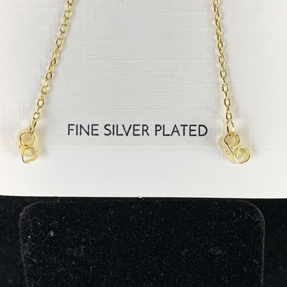 Eva & Lily Bajoran Chain Drop Earrings Gemstone Dangle Stud Fine Silver Plated - Picture 4 of 8